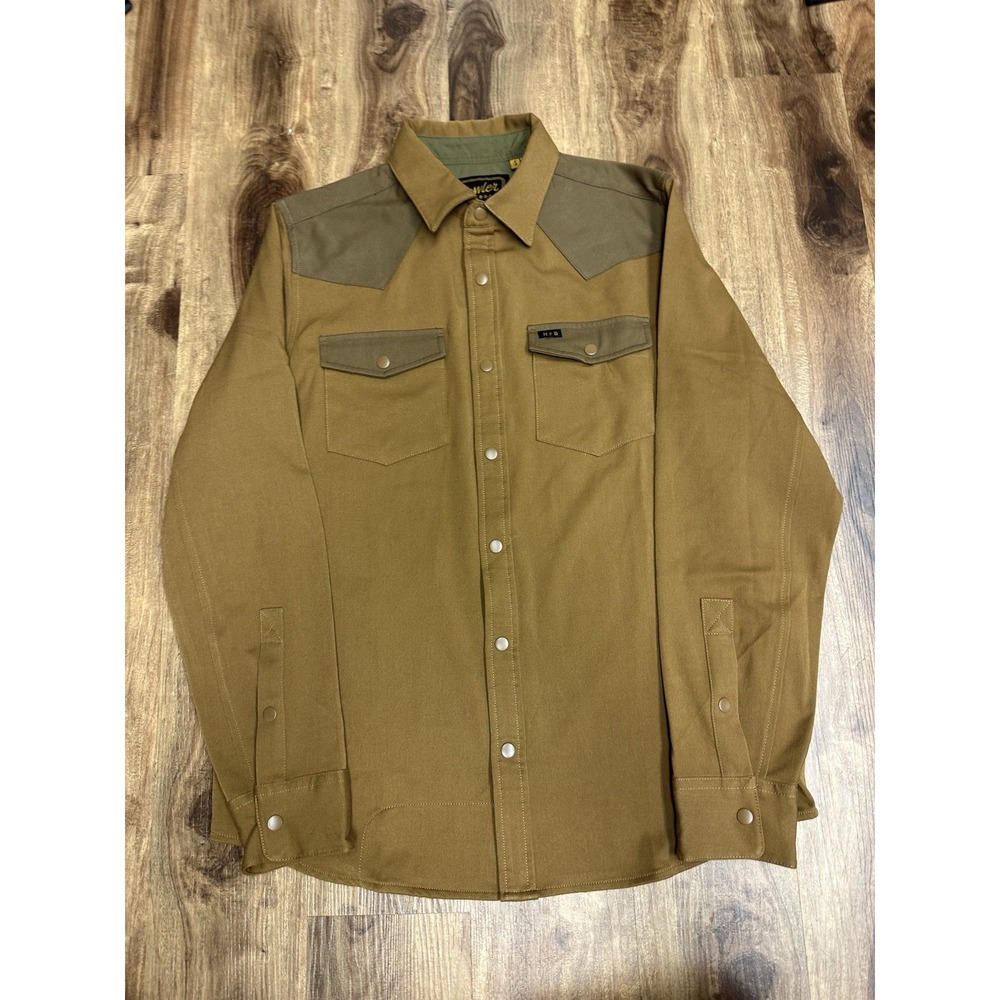 Howler Brothers Stockman Stretch Snap Button LS Shirt Pumpkin Brown Small